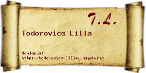 Todorovics Lilla névjegykártya