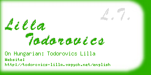 lilla todorovics business card